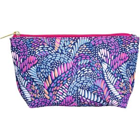 Mary Square Must-Have Mini Zippered Pouch For Everyday Essentials, 8 x 5 Inch Laminated Polyester, Mosaic Meadow