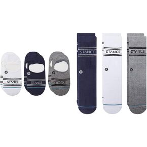 جوارب Stance® Basic Mixed 6 عبوات للنساء والرجال-لا تصميم عرض-وسادة متوسطة-نسيج مختلط