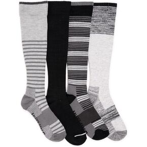 MUK LUKS Women's 4pk Compression Sock-Wide