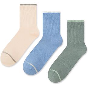 netdraw Women's Super Soft Bamboo Viscose Mini Crew Socks Arch Support Breathable Seamless Reinforced Toe Socks 3 Pack in Kuwait