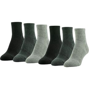 GOLDTOE Women's FIT TEC Cushion Quarter Socks, 6-Pairs