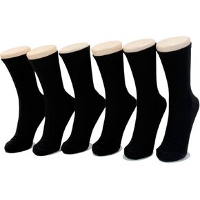 Women’s Crew Socks – 6-Pack Comfortable, Breathable Cotton Socks for Casual, Athletic, and Everyday Wear