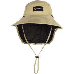 UPF 50+ Kids Sun Hat لمدة 2-8 سنوات قابلة للتعديل خفيفة الوزن قبعة في الهواء الطلق شبكية واسعة الحافة دلو قبعة SAFARI شاطئ