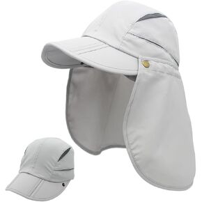 Connectyle Kids Sun Hat with Removable Neck Flap Outdoor Adventure Sun Cap for Boys Girls Foldable UPF 50+ Summer Beach Hat