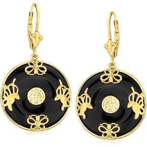 Ross-Simons Good Fortune Butterfly Drop Earrings in 18kt Gold Over Sterling