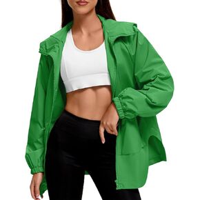 Zando Rain Jacket for Women Waterproof Lightweight Raincoat with Hood Packable Windbreaker with Pockets for Outdoor