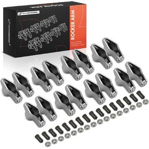 A-Premium 16pcs سبيكة الصلب محرك أذرع الروك أذرع متوافقة مع Chevy SBC 350 ، نسبة 1.6 ، 7/16 "