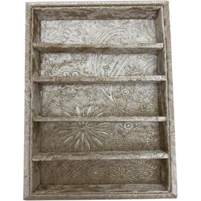 فاخرة 5 شبكات منظم النظارات الشمسية ، صينية المجوهرات ، وتجزئة البضائع صحن. مصممة بشكل خاص صينية تخزين زخرفية رائعة. (Tabby Beige) in Kuwait