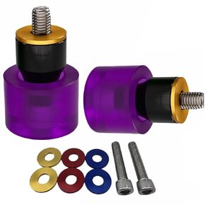 TDZ Motorcycle Decorative Wheel Install on 1-1/4" Engine Saddlebag Guard for Harley & Any Other Brand 1.25" Crash bar, Violet Wheel