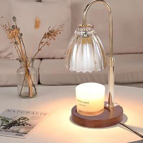 2Pack Electric Timer Candle Warmer Light,with Bracket Dimmable Candles Wax Glass Warmers Lamps for Jar Candles Burner No Flame Scented Melting Warming Lantern Adjustable Height(50W*4PCS)