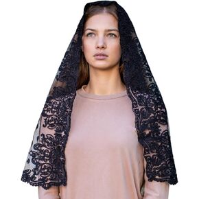 الكاثوليكية مانتيلا كتلة اللانهاية الحجاب الحجاب الدانتيل الحجاب الإسباني كنيسة صغيرة الكتلة تغطي الحجاب طويل