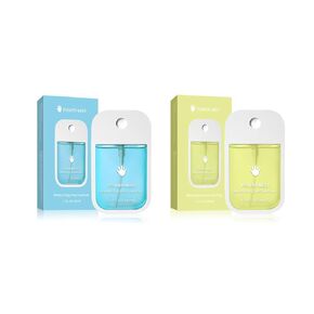 Power Mist Hand Sanitizer Spray, Portable Power Mist Hydrating Hand Spray Sanitizers, Portable Pocket Hand Sanitizer Multi-Flavor Cleanses Travel Size (Blue&Yellow, 2pcs)