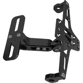 Universal Motorcycle License Plate Holder Bracket with Light Aluminum Alloy Tail Tidy Adjustable Fender Eliminator Kit Replacement for Kawasaki Yamaha Honda Suzuki BMW Ducati(Red)