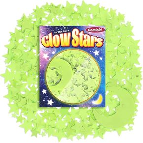 201 Pcs Glow in The Dark Stars Stickers for Ceiling, Toddler Stocking Stuffers Wall Room Decor Gifts, Luminous 3D Glowing Stars Stocking Stuffers for Kids Boys Girls