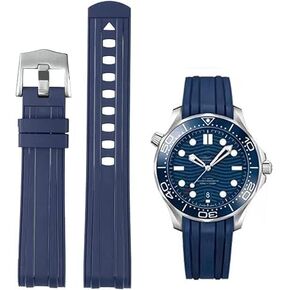 شاهد حزام 20 مم منحني من منحني نهاية مدبب نهاية مدببة ، متوافق مع أوميغا Seamaster New 300 Watchbands استبدال