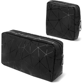 Period Bags for Teen Girls, Tampon Holder for Purse, Waterproof Portable Leather Period Pouch, Sanitary Napkin Storage Bag, Black Makeup Bag Set, Pad Pouches for Period for Girls