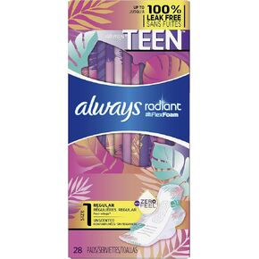 Always Radiant Heavy Feminine Pads with Wings, Scented