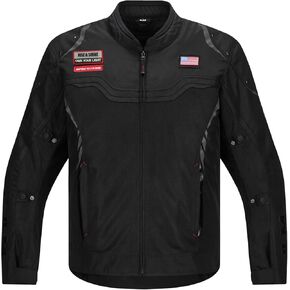 ILM Motorcycle Mesh Jacket with CE Armor and Detachable Waterproof Liner Dual Sport All Season Riding for Men Model JRC2-S White, L