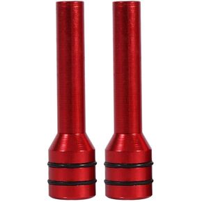Door Lock Pins Cover, 2Pcs Universal Aluminum Car Truck Interior Door Lock Knob Pins Cover (Red)