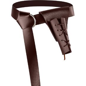 Medieval Leather Sword Dagger Frog Leather Sword Belt Holder Belt Renaissance Accessories for Knight Warrior Pirate Cosplay