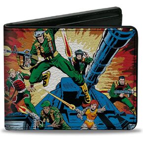 Buckle-Down Hasbro Wallet, Bifold, GI Joe a Real American Hero #1 Comic Cover Explosion Scene, Vegan Leather