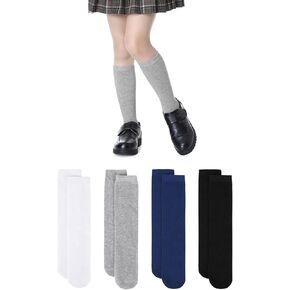Century Star Girls Knee High Socks School Uniform Socks for Girls Boys Dress Socks Kids Stockings Seamless Socks Solid