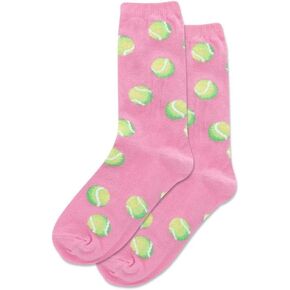 Hotsox Kid's Tennis Crew Socks 1 Pair, Pink, Kid's Medium/Large