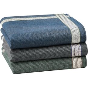 HOULIFE Handkerchiefs for Men, Soft Cotton Mens Hankies with Plaid Pattern Classic Men's Handkerchief in Assorted Color
