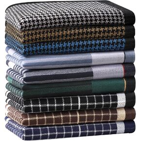HOULIFE Handkerchiefs for Men, Soft Cotton Mens Handkerchief with Elegant Pattern Hankies for Men in Assorted Colors in Kuwait