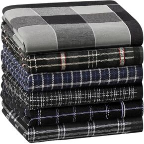 HOULIFE Handkerchiefs for Men, Soft Cotton Mens Handkerchief with Elegant Pattern Hankies for Men in Assorted Colors