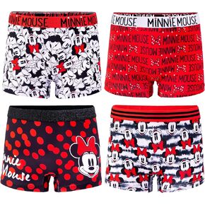 Disney Girls' Minnie Mouse Underwear with Multiple Print and Silhouette Options in Sizes 2/3t-8