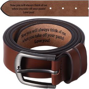 Mens Belt Gift Husband Personalized Belts for Men Engraved Leather Gift for Him