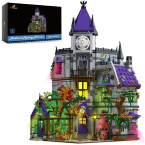 Jmbricklayer Building Medieval Castle Building مجموعة للبالغين ، أفكار نموذج منزل تصميم لعبة مع مصابيح LED ، قصر الغموض في العصور الوسطى القابلة للتحصيل أو ديكور المكتب المنزلي ، هدية للبنين الفتيات 30121