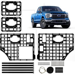 Side Molle Panel Compatible with 2015-2025 Ford F150 Bed Side Storage Rack Truck Bed Cleat for Ford F150 5.5FT Short Bed Accessories (2015-2025 4PCS)