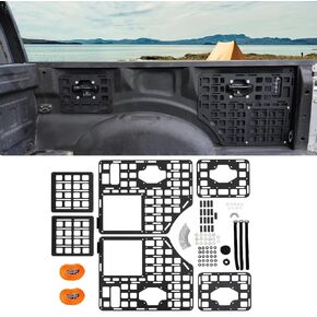 لوحة سرير جانبية متوافقة مع 2015-2025 Ford F150 Side Molle Panel 5.5ft 6.5ft لوحة سرير الشاحنة على رف تخزين البضائع الخلفية لعام 2024 Ford F-150 الملحقات (لوحة السرير الجانبي)