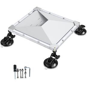 3-in-1 Starlink Mini Mount-Cover PC + Cuptive Cup + Roof Rack Bracket for RV ، Vans ، SUV ، سقف السيارة ، الحماية من جميع الأحوال الجوية مع غطاء متين للكمبيوتر الشخصي-إطلاق سراح سريع 100N + أكواب شفط