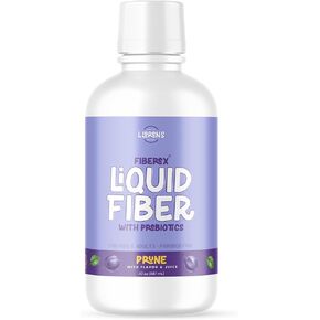 Liquid Fiber 15 Grams Soluble Fiber, No Sugar, Regularity and Soft Stools - Prune Flavor - 30 FL oz
