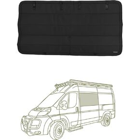 أغطية نافذة الباب الأمامية المعزولة من الفانيس المعزولة المصممة لسنوات رام بروسترول عام 2014 إلى النموذج الحالي (الزوج) - الأسود in Kuwait