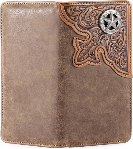 Montana West Western Wallet for Men Long Bifold Wallet with Card Slots RFID Blocking Cowboy Vintage Checkbook Wallet Gift for Men in Saudi Arabia