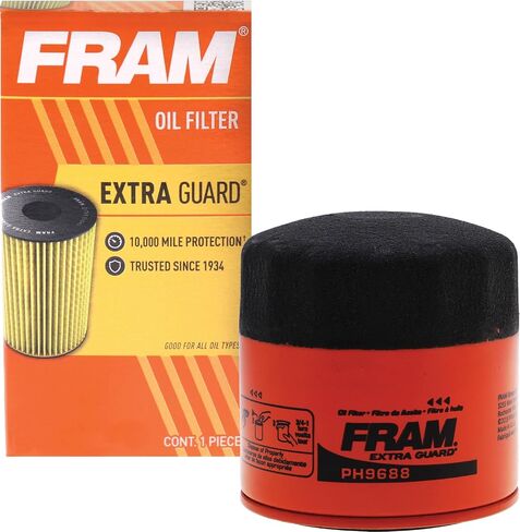 FRAM Ultra Synthetic Automotive Replacement Oil Filter, Designed for Synthetic Oil Changes Lasting up to 20k Miles, XG9688 with SureGrip (Pack of 1) in Saudi Arabia