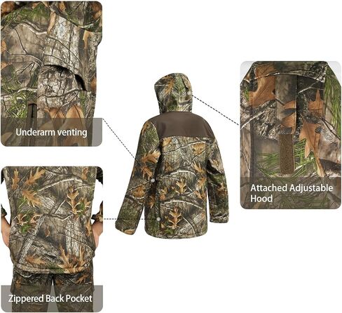 Loogu Mens Camo Jacket Hunting Flued Softshell Fleece معطف المشي لمسافات طويلة في الهواء الطلق in Kuwait