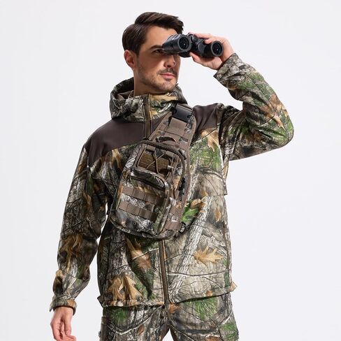 Loogu Mens Camo Jacket Hunting Flued Softshell Fleece معطف المشي لمسافات طويلة في الهواء الطلق in Kuwait