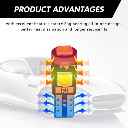 74 Led Bulb Dash Lights Super Bright, T5 37 74 LED Bulb with Twist Lock Socket PC74 PC37,Dashboard Lights, Instrument Cluster Bulbs Kits,Pack of 20 (White) in Kuwait