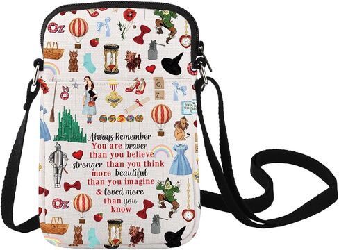 LEVLO Scarecrow Princess Crossbody Bag Tin Man Fans Gift Wizard Movie Cowardly Lion Shoulder Bag Wicked Merchandise in Saudi Arabia