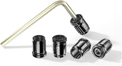 Dsycar 8 Pack Locking Tire Valve Caps, Anti Theft Design, with O Rubber Ring, Universal Aluminum Tire Valve Stem Caps for Cars, SUVs, Bike, Trucks, Motorcycles, Lock Tight Fit (Black) in Saudi Arabia