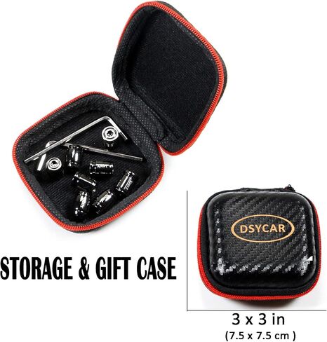Dsycar 8 Pack Locking Tire Valve Caps, Anti Theft Design, with O Rubber Ring, Universal Aluminum Tire Valve Stem Caps for Cars, SUVs, Bike, Trucks, Motorcycles, Lock Tight Fit (Black) in Saudi Arabia