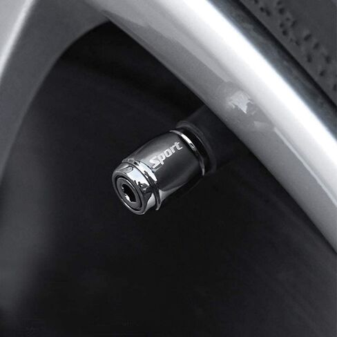 Dsycar 8 Pack Locking Tire Valve Caps, Anti Theft Design, with O Rubber Ring, Universal Aluminum Tire Valve Stem Caps for Cars, SUVs, Bike, Trucks, Motorcycles, Lock Tight Fit (Black) in Saudi Arabia