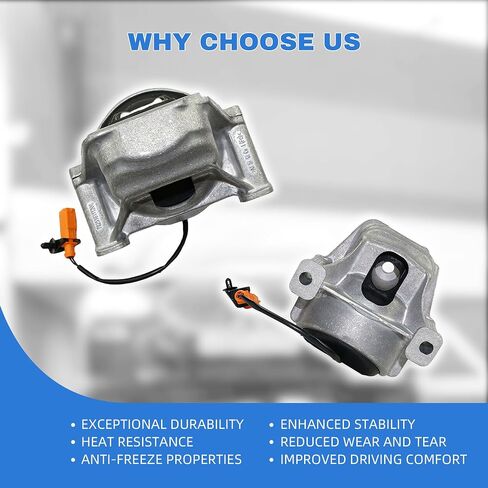 Hydraulic Front Engine Mount Kit Left with Sensor Wire 2 Pcs Compatible with 2009-2015 Audi A4 A5 Quattro Q5 L4 2.0L V6 3.0L or 3.2L Front Motor Mount Set in Saudi Arabia