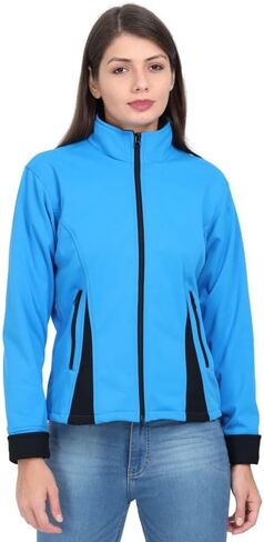 Women Color block Zip up Casual Jacket in Kuwait