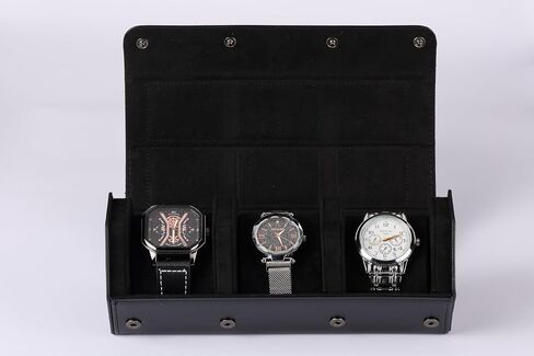 Luxury Watch Display Case, Holds 3 Watches, Black Velvet Lining in Kuwait